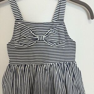 Rare Editions Navy and White Striped Dress size 6